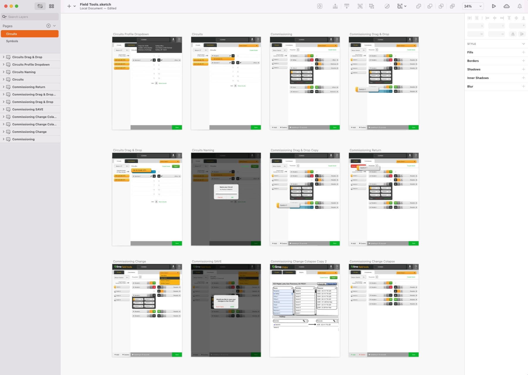 Sketch boards the Field Tools app. 